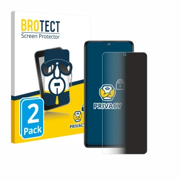 Parte frontal de un envase de producto con el logotipo de la marca BROTECT. Al lado se muestra el dispositivo Xiaomi Redmi Not