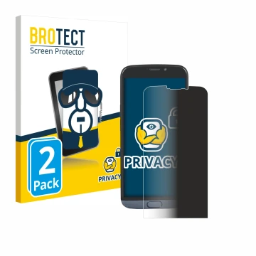 Parte frontal de un envase de producto con el logotipo de la marca BROTECT. Al lado se muestra el dispositivo Doro 8050 con su