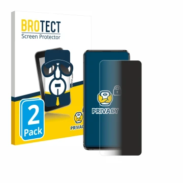 Parte frontal de un envase de producto con el logotipo de la marca BROTECT. Al lado se muestra el dispositivo ASUS Zenfone 7 P