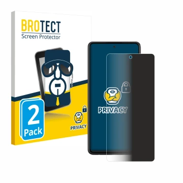 Parte frontal de un envase de producto con el logotipo de la marca BROTECT. Al lado se muestra el dispositivo Samsung Galaxy A