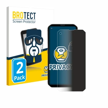 Parte frontal de un envase de producto con el logotipo de la marca BROTECT. Al lado se muestra el dispositivo Blackview BL6000