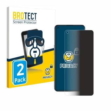 Parte frontal de un envase de producto con el logotipo de la marca BROTECT. Al lado se muestra el dispositivo realme GT 5G con
