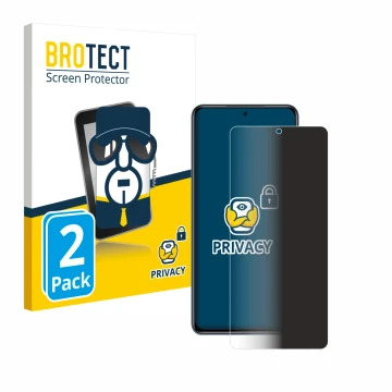 Parte frontal de un envase de producto con el logotipo de la marca BROTECT. Al lado se muestra el dispositivo Xiaomi Poco F3 c
