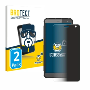Parte frontal de un envase de producto con el logotipo de la marca BROTECT. Al lado se muestra el dispositivo i.safe MOBILE IS