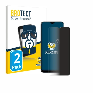 Parte frontal de un envase de producto con el logotipo de la marca BROTECT. Al lado se muestra el dispositivo realme C11 2021 