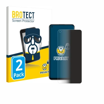 Parte frontal de un envase de producto con el logotipo de la marca BROTECT. Al lado se muestra el dispositivo realme GT Neo Fl
