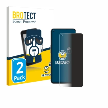 Parte frontal de un envase de producto con el logotipo de la marca BROTECT. Al lado se muestra el dispositivo realme X7 Max 5G