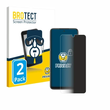 Parte frontal de un envase de producto con el logotipo de la marca BROTECT. Al lado se muestra el dispositivo Xiaomi Redmi 10 