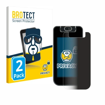 Parte frontal de un envase de producto con el logotipo de la marca BROTECT. Al lado se muestra el dispositivo Vtech Kidicom Ad