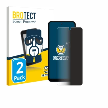 Parte frontal de un envase de producto con el logotipo de la marca BROTECT. Al lado se muestra el dispositivo Motorola Moto G4