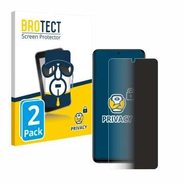 Parte frontal de un envase de producto con el logotipo de la marca BROTECT. Al lado se muestra el dispositivo Xiaomi Redmi Not