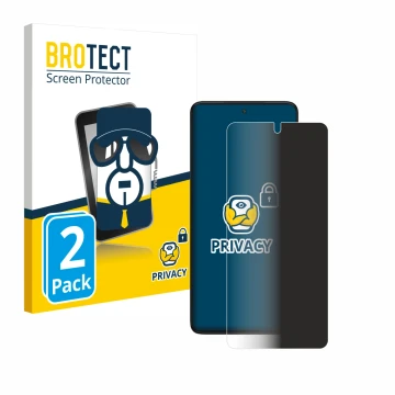 Parte frontal de un envase de producto con el logotipo de la marca BROTECT. Al lado se muestra el dispositivo Motorola Edge 30