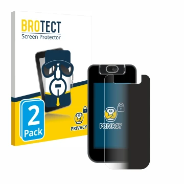 Parte frontal de un envase de producto con el logotipo de la marca BROTECT. Al lado se muestra el dispositivo Vtech KidiBuzz 3
