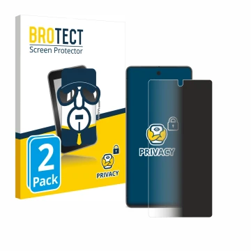 Parte frontal de un envase de producto con el logotipo de la marca BROTECT. Al lado se muestra el dispositivo Google Pixel 7 c