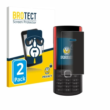 Parte frontal de un envase de producto con el logotipo de la marca BROTECT. Al lado se muestra el dispositivo Nokia 5710 XA co
