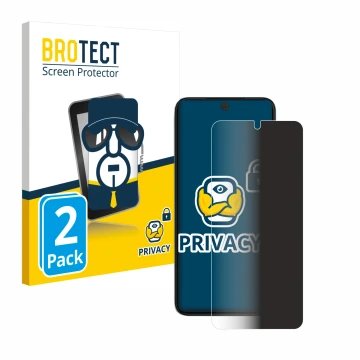Parte frontal de un envase de producto con el logotipo de la marca BROTECT. Al lado se muestra el dispositivo Motorola Edge 30