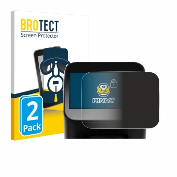 Parte frontal de un envase de producto con el logotipo de la marca BROTECT. Al lado se muestra el dispositivo Shaper Origin Ge