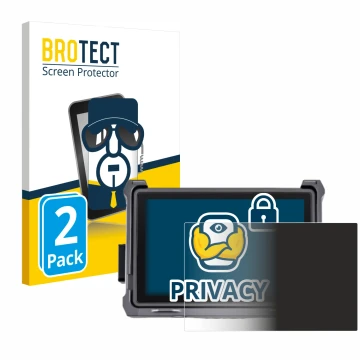 Parte frontal de un envase de producto con el logotipo de la marca BROTECT. Al lado se muestra el dispositivo DJI Transmission