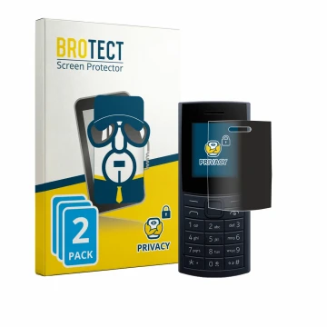 Parte frontal de un envase de producto con el logotipo de la marca BROTECT. Al lado se muestra el dispositivo Nokia 110 4G (20