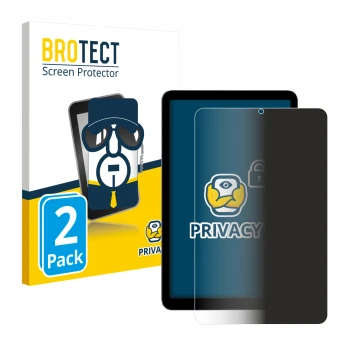 Parte frontal de un envase de producto con el logotipo de la marca BROTECT. Al lado se muestra el dispositivo Alldocube iPlay 