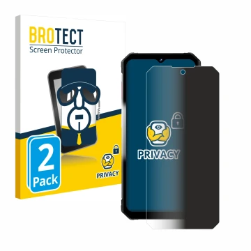Parte frontal de un envase de producto con el logotipo de la marca BROTECT. Al lado se muestra el dispositivo Fossibot F102 co