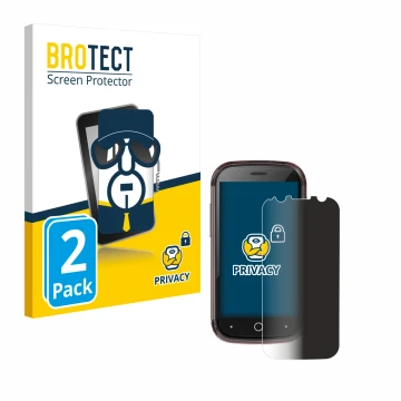 Parte frontal de un envase de producto con el logotipo de la marca BROTECT. Al lado se muestra el dispositivo Unihertz Jelly S