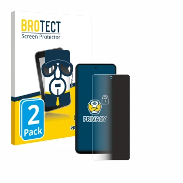 Parte frontal de un envase de producto con el logotipo de la marca BROTECT. Al lado se muestra el dispositivo Blackview Shark 