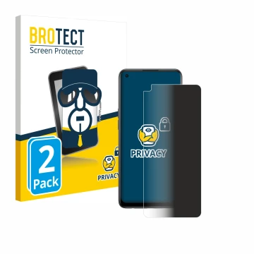 Parte frontal de un envase de producto con el logotipo de la marca BROTECT. Al lado se muestra el dispositivo Oppo Reno 8T con