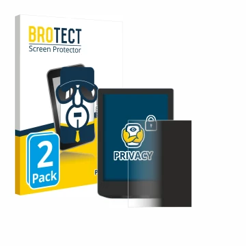 Parte frontal de un envase de producto con el logotipo de la marca BROTECT. Al lado se muestra el dispositivo Vivlio Light HD 