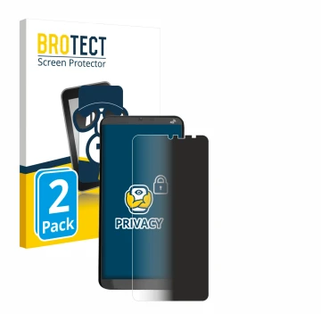 Parte frontal de un envase de producto con el logotipo de la marca BROTECT. Al lado se muestra el dispositivo Brondi Amico XL 
