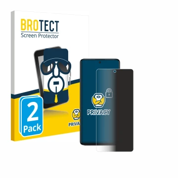 Parte frontal de un envase de producto con el logotipo de la marca BROTECT. Al lado se muestra el dispositivo Infinix GT 20 Pr