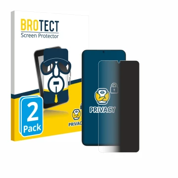 Parte frontal de un envase de producto con el logotipo de la marca BROTECT. Al lado se muestra el dispositivo Blackview Oscal 