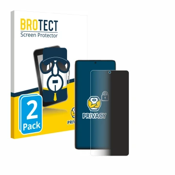 Parte frontal de un envase de producto con el logotipo de la marca BROTECT. Al lado se muestra el dispositivo Xiaomi Poco F6 c