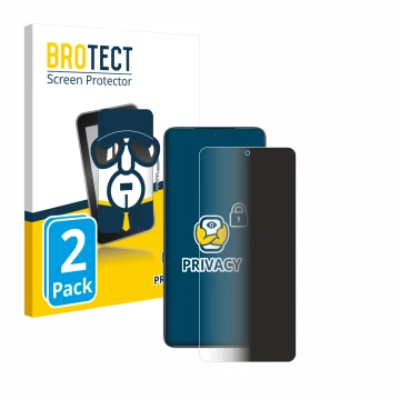 Parte frontal de un envase de producto con el logotipo de la marca BROTECT. Al lado se muestra el dispositivo Xiaomi Poco F6 P