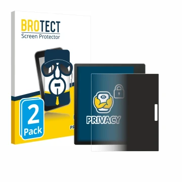 Parte frontal de un envase de producto con el logotipo de la marca BROTECT. Al lado se muestra el dispositivo Boox Go Color 7 