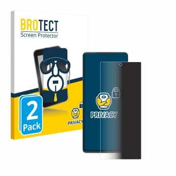 Parte frontal de un envase de producto con el logotipo de la marca BROTECT. Al lado se muestra el dispositivo Motorola Moto G8