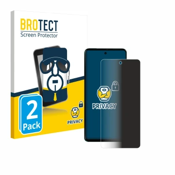 Parte frontal de un envase de producto con el logotipo de la marca BROTECT. Al lado se muestra el dispositivo Motorola Moto G0