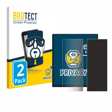 Parte frontal de un envase de producto con el logotipo de la marca BROTECT. Al lado se muestra el dispositivo Samsung Galaxy Z