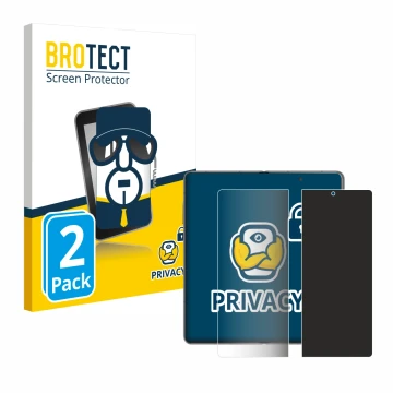 Parte frontal de un envase de producto con el logotipo de la marca BROTECT. Al lado se muestra el dispositivo Honor Magic V3 (