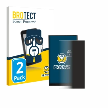 Parte frontal de un envase de producto con el logotipo de la marca BROTECT. Al lado se muestra el dispositivo iBasso DX180 con