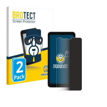 Parte frontal de un envase de producto con el logotipo de la marca BROTECT. Al lado se muestra el dispositivo Bigme Hibreak E 