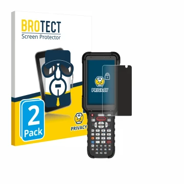 Parte frontal de un envase de producto con el logotipo de la marca BROTECT. Al lado se muestra el dispositivo Honeywell CK67 c