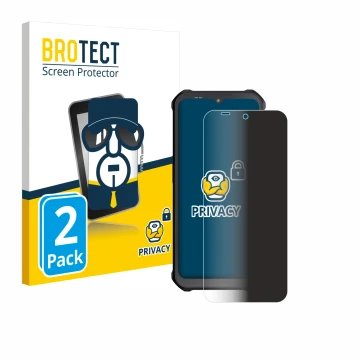 Parte frontal de un envase de producto con el logotipo de la marca BROTECT. Al lado se muestra el dispositivo Sonim XP400 con 