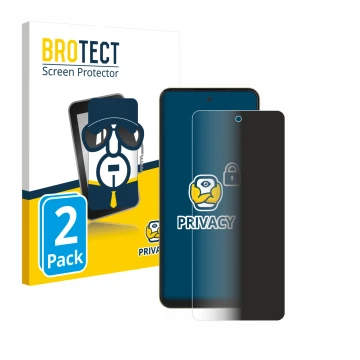 Parte frontal de un envase de producto con el logotipo de la marca BROTECT. Al lado se muestra el dispositivo Nubia Music Pop 