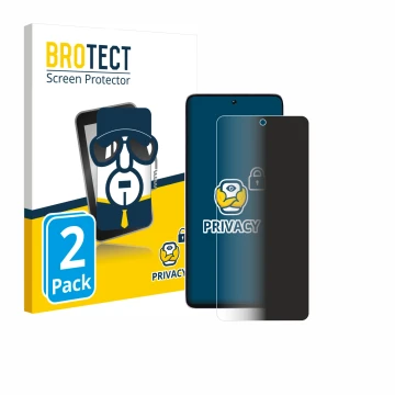 Parte frontal de un envase de producto con el logotipo de la marca BROTECT. Al lado se muestra el dispositivo Xiaomi Poco M7 P