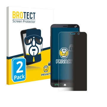 Parte frontal de un envase de producto con el logotipo de la marca BROTECT. Al lado se muestra el dispositivo Brondi Amico Ver