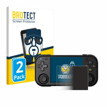 Parte frontal de un envase de producto con el logotipo de la marca BROTECT. Al lado se muestra el dispositivo Magicx Mini Zero