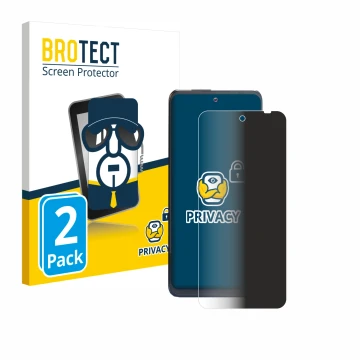 Parte frontal de un envase de producto con el logotipo de la marca BROTECT. Al lado se muestra el dispositivo Thuraya One con 