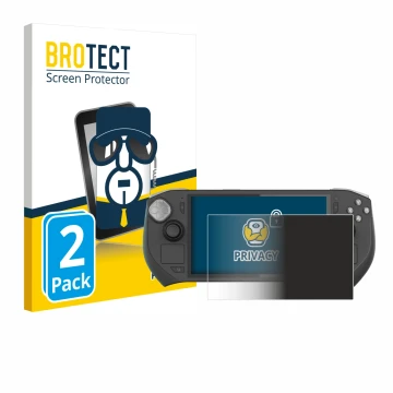 Parte frontal de un envase de producto con el logotipo de la marca BROTECT. Al lado se muestra el dispositivo Zotac Gaming Zon