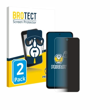 Parte frontal de un envase de producto con el logotipo de la marca BROTECT. Al lado se muestra el dispositivo Xiaomi Poco M7 c